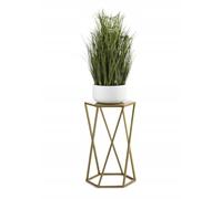HowHomely Support de fleurs hexagonal moderne en métal doré 40 cm