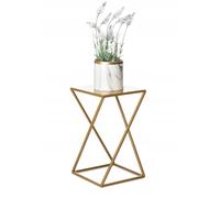 HowHomely Support moderne en métal pour plantes - 40 cm - Doré