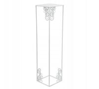 HowHomely Support moderne en métal pour plantes Blanc 80 cm