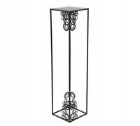 HowHomely Support moderne en métal pour plantes Noir 80 cm