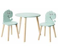 HOWHOMELY | Table et chaises - Mobilier pour enfants - Lot de 3 - bleu - Table de jeu - pour chambre d'enfant
