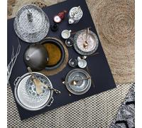 HowHomely | Tajine - Cocotte avec couvercle - Tajine en céramique - 30 cm - noir - beige - Cocotte pour viande et légumes - Induction - Pratique