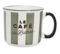 HowHomely | Tasse en céramique 450 ml rétro - Noir - Grande tasse à café au design vintage, tasse en céramique, gobelet pour café, thé, cappuccino