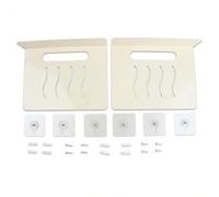Hoxfly Lot de 2 Étagères Murales Blanche, 23cm Étagère Murale en Acier Inoxydable, Étagères Murales sans Perçage avec 4 Accroche Cadre sans Trou Et 4 des Vis pour Salon,Chambre, Salle de Bain,Cuisine