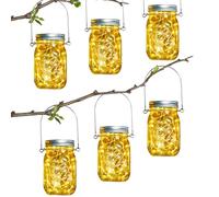 HOYIBO Lanterne Solaire Exterieur Jardin - 6 Pièces 30 Led Étanche Ip65 Luciole Lumiere Solaire Déco Intérieur Extérieur pour Noël Patio Branche Pergola Anniversaire Mariage Balcon Party Chambre
