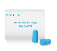 HOYIO Bouchon d'oreille pour Dormir, 5 Paires 35dB SNR Bouchons Doreilles Anti Bruit Ronflement, Bouchon Oreille pour Sommeil Voyage Avion Protection Auditive Moto Travail Étude, Doux, Jetable, Bleu