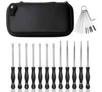 Hoypeyfiy Kit d'outils de réglage de carburateur 12 pièces avec brosse pour 2 cycles communs Outil de réglage pour petit moteur