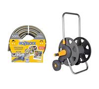 Hozelock 116249 Tuyau 50 m diam 15mm Tricoflex Ultramax & 2398R0000 Dévidoir chariot capacité 60 m sans tuyau
