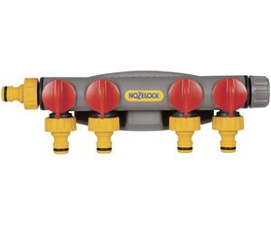 Hozelock 2150R0000 2150R0000 Distributeur deau 4 voies Ø 12 à 15 mm (1/2) avec vanne de régulation