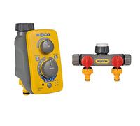 Hozelock 2214 0000 Programmateur d’arrosage & 2252 0000 Raccord sélecteur à Deux Circuits pour Robinet