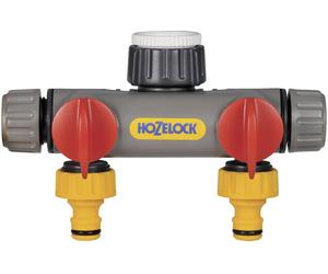 Hozelock 2252 0000 Distributeur deau 2 voies Ø 12 à 15 mm (1/2) avec vanne de régulation
