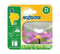 HOZELOCK - Asperseur Micro Irrigation Vari-Jets Réglables à 180° : Fine Aspersion à 180° sur 200 cm, Débit Réglable (0 à 55 L/HR), Installation Tuyau en Ligne Ø 13mm / Fin de Ligne Ø 4mm [2794P0000]