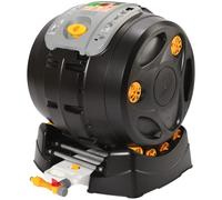 Hozelock | Composteur Easymix 2-en-1 | Composteur rotatif 100 L | Mélange 3× plus vite qu’un composteur classique (8 semaines) | Récipient pour jus de compost, Noir