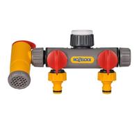 Hozelock Connecteur 2 voies avec robinet Flowmax