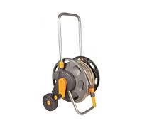 HOZELOCK - Dévidoir Chariot 30 M Ø 15mm (5/8") : Axe Renforcé, Dévidoir Stable et Facile à Manœuvrer, Capacité Max 60 M, Livré avec 20 M de Tuyau, 1 lance et Raccords [2487R9012]
