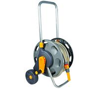 HOZELOCK - Dévidoir Chariot 40 M Équipé 20 M : Axe Renforcé, Dévidoir Stable et Facile à Manœuvrer, Capacité Max 40 M, Livré avec 20 M de Tuyau, 1 lance et Raccords [2489R9012]