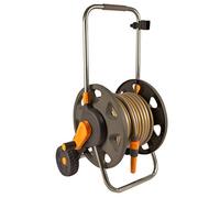HOZELOCK - Dévidoir Chariot Plus 30M (Ø 12.5mm) Assemblé: Capacité Max 60 M, Poignée d’enroulement 1 Pièce, Cadre Robuste pour un Usage Général, Livré avec 30M de Tuyau, 1 lance + Raccords [2434R0000]