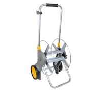 HOZELOCK - Dévidoir Chariot Pro Métal 90 M Non Équipé : Capacité Max 90 M de Tuyau Ø 12,5mm, Grandes Roues, Stable, Rangement et Mousse sur la Poignée, Livré avec 2 Raccords Plus [2460R0000]