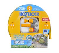 Hozelock Kit tuyau d'arrosage Tricoflex Ultraflex 117021 Ø15 mm 20 m Jaune – prêt à l'emploi