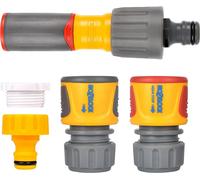 Hozelock Kit lance d'arrosage 3-en-1 Plus – Soft Grip anti-dérapant, 3 jets, 2 raccords 12,5–15 mm
