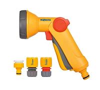 HOZELOCK - Kit Pistolet d'Arrosage Jet Douche Rose Gun Ø 12,5mm - 15mm (1/2"- 5/8") : Kit d'Arrosage Complet, Nécessaire de Connections, 1 Pistolet Douchette, 1 Connecteur Aquastop [ 2353 6000]