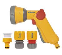 HOZELOCK - Kit Pistolet d'Arrosage Multi-Jets Ø 12,5-15mm (1/2"- 5/8") : Kit d'Arrosage Complet, Nécessaire de Connections Confort, 1 Pistolet Multi-Jets, 1 Connecteur Aquastop [2343 0000]