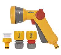 HOZELOCK - Kit Pistolet d'Arrosage Multi-Jets Ø 12,5-15mm (1/2"- 5/8") : Nécessaire de Connections Robuste et Confort, 1 Pistolet Multi-Jets, 1 Connecteur Aquastop [2340 0000]