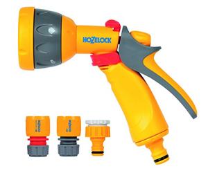 HOZELOCK - Kit Pistolet d'Arrosage Multi-Jets Ø 12,5mm - 15mm (1/2"- 5/8") : Kit d'Arrosage Complet, Nécessaire de Connections, 1 Pistolet Multi-Jets, 1 Connecteur Aquastop [2347P9019]