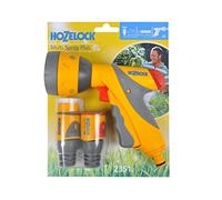 HOZELOCK - Kit Pistolet d'Arrosage Multi-Jets Plus Ø 12,5 - 15mm (1/2"- 5/8") : Kit d'Arrosage Complet, Nécessaire de Connections Confort, 1 Pistolet Multi-Jets, 1 Connecteur Aquastop Plus [2351P0000]