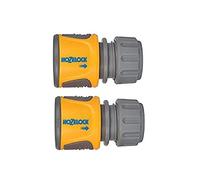 HOZELOCK - Lot de 2 Raccords d'Arrosage Rapide Ø 12,5mm - 15mm (1/2"- 5/8") Soft Touch : Universel, Étanche & Anti-Dérapant, Idéal pour le Début du Tuyau [2070 6025]