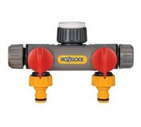 Hozelock 2252 0000 Distributeur deau 2 voies Ø 12 à 15 mm (1/2) avec vanne de régulation