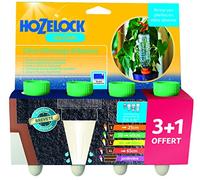 HOZELOCK - Système d'Arrosage Goutte-à-Goutte Autonome Aquasolo - Taille M (x4) : Arrosage d'Absence, Idéal pour Plante en Pot, Jardinière, Fleurs et Potager, Cône Vert en Céramique [2717 3465]
