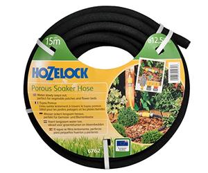 HOZELOCK - Tuyau Poreux 15 M : Tuyau Micro-Poreux pour un Arrosage Économe, Sans Gaspillage d'Eau. Idéal pour des Plate-Bandes, Jardins Potagers et Serres, Prêt à l'Emploi [6762P0000]