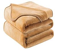 HOZY Plaid Couverture Polaire 230x270cm Kaki Doux et Chaude - 350GSM Couverture de Lit 2 Personnes et Plaid Canapé Flanelle - Réversible Double Face