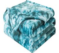 HOZY Plaid Couverture Polaire 230x270cm Sarcelle Doux et Chaude - 350GSM Couverture de Lit 2 Personnes et Plaid Canapé Flanelle - Réversible Double Face