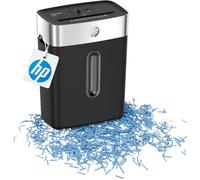 HP Destructeur de documents OneShred 8CC 2826 – P-4, coupe croisée, 8 feuilles, 15 L, noir/argenté
