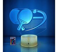 HPBN8 Ltd Créatif 3D Ping Pong LED Lampe Lumières LED Décoration Lampes Télécommande Touch Control 7/16 Couleurs Change Veilleuse USB Powered Enfants Cadeau Anniversaire Noël Cadeaux