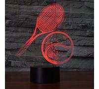 HPBN8 Ltd Illusion Optique 3D Tennis Nuit Lampe Art Déco Lampe Lumières LED Décoration Lampes Touch Control 7 Couleurs Change Veilleuse USB Powered Enfants Cadeau Anniversaire Noël Cadeaux
