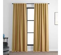 HPD Half Price Drapes Bellino Rideaux occultants pour Chambre à Coucher et Salon (1 Panneau), 127 x 243,8 cm (l x L), doré (Trinket Gold)