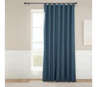 HPD Half Price Drapes BOCH-LN21331-108-DW Rideau occultant Extra Large en Lin (1 Panneau) 254 x 274 cm, Bleu Histoire