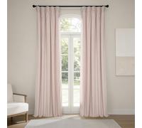 HPD Half Price Drapes Heritage Rideaux occultants en Velours Pelucheux pour Chambre à Coucher et Salon - 1 Panneau - 127 x 243 cm - Rose Clair