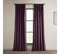 HPD Half Price Drapes Heritage Rideaux occultants en Velours Pelucheux pour Chambre à Coucher et Salon 127 x 243 cm (l x L), Prune d'hiver