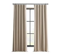HPD Half Price Drapes Rideaux occultants solides à isolation thermique pour chambre à coucher - 213 cm de long (1 panneau) - Rideaux de fenêtre occultants en lin pour salon, 127 x 213 cm (l x L), brun