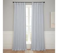 HPD Half Price Drapes Rideaux occultants texturés en Faux Lin pour Chambre à Coucher - 213 cm de Long (1 Panneau), 127 x 213 cm (l x L), Gris chiné