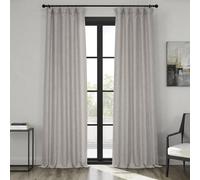 HPD Half Price Drapes Rideaux occultants texturés en Faux Lin pour Chambre à Coucher - 243 cm de Long (1 Panneau), 127 x 243 cm (l x L), Argile