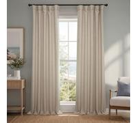HPD Half Price Drapes Rideaux occultants texturés en Faux Lin pour Chambre à Coucher - 274 cm de Long (1 Panneau), 127 x 274 cm (l x L), Marron chaume