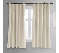 HPD Half Price Drapes Rideaux occultants Thermiques en Velours Signature pour Salon, 160 cm de Long (1 Panneau) - Rideaux occultants à Isolation Thermique avec Passe-Tringle - pour fenêtre de Chambre