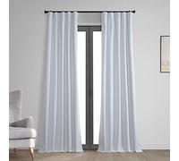 HPD Half Price Drapes Rideaux occultants Vintage pour Chambre à Coucher et Salon - 127 x 243 cm - Tissage Thermique en Lin croisé - FLCW-CBO2212-96 (1 Panneau) - Blanc