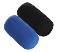 Hperu Oreiller en Microbilles 2 Pièces Oreiller Squish avec Microbilles 11, 8 x 6, 3 Pouces Cylinde Cou Bras Dos Support Rouleau Traversin pour Avion Voiture Voyage Inclinable Dormir