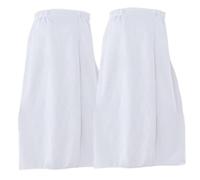 Hperu Peignoir de Spa pour Femme, 2 pièces, Serviettes de Spa très absorbantes, en Microfibre Respirante avec Fermeture à Pression, Blanches, ne se décolorent Pas, pour Sauna, Massage, Salle Bain